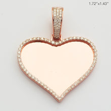 Cargar imagen en el visor de la galería, 10KR 1.35CTW DIAMOND HEART MEMORY PENDANT