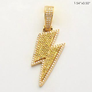 10KY 0.85CTW YELLOW AND WHITE DIAMOND LIGHTNING