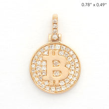 Load image into Gallery viewer, 14KY 0.30CTW DIAMOND BITCOIN MEDALLION