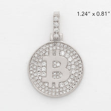 Cargar imagen en el visor de la galería, 14KW 0.70CTW DIAMOND BITCOIN MEDALLION