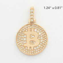 Load image into Gallery viewer, 14KY 0.70CTW DIAMOND BITCOIN MEDALLION
