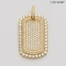 Load image into Gallery viewer, 14KY 4.20CTW DIAMOND DOG TAG - BUBBLE BORDER