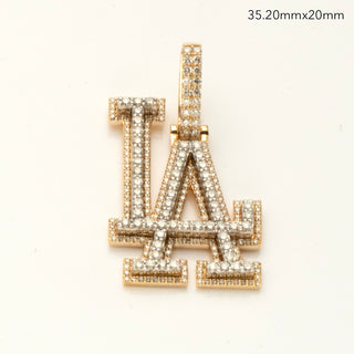 14KY+W 1.40CTW DIAMOND 3D SPORTS LOGO PENDANT
