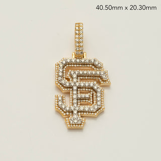 14KY+W 1.75CTW DIAMOND 3D SPORTS LOGO 
