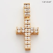Cargar imagen en el visor de la galería, 10KY 0.45CTW ILLUSION SET DIAMOND CROSS