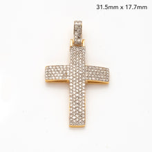 Load image into Gallery viewer, 10KY 0.65CTW MICROPAVE DIAMOND FLAT DOME CROSS