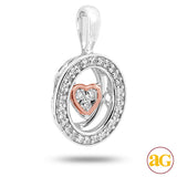 14KW 0.15CTW DANCING DIAMOND PENDANT