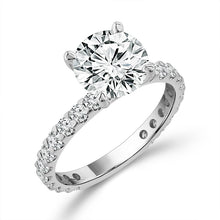 Cargar imagen en el visor de la galería, Diamond Bridal Set 3 Ct Center RD 14k White Gold