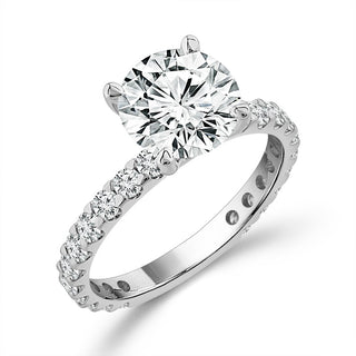 Diamond Bridal Set 3 Ct Center RD 14k White Gold