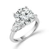 Diamond Bridal Ring 3 Ct Center RD 14k White Gold
