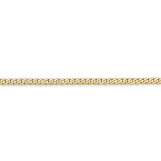 14k 2.2mm Flat Beveled Curb Chain