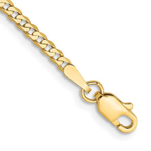 Load image into Gallery viewer, 14k 2.2mm Flat Beveled Curb Chain Anklet