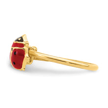 Cargar imagen en el visor de la galería, 14k Polished Enameled Madi K Ladybug Adjustable Ring