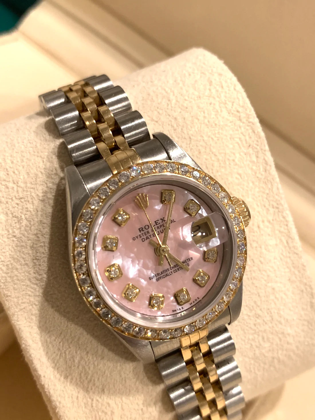 Rolex 26mm on sale diamond bezel