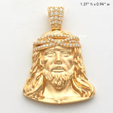 14KY 0.40CTW DIAMOND JESUS HEAD - BRAIDED