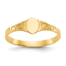 Cargar imagen en el visor de la galería, 14k Polished Oval Baby Signet Ring