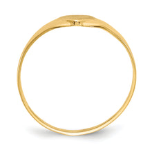 Cargar imagen en el visor de la galería, 14k Satin Baby Heart Signet Ring