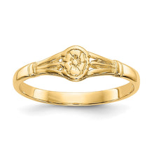 Cargar imagen en el visor de la galería, 14K Gold Polished Oval Baby Ring