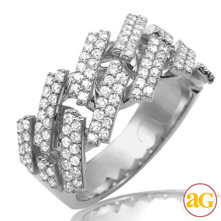 10KW  1.35CTW DIAMOND SQUARE LINK MIAMI CUBAN MENS