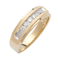 Cargar imagen en el visor de la galería, 14KY+W 0.25CTW DIAMOND 5-STONE CHANNEL SET BAND