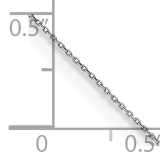 14k WG .75mm Cable Pendant Chain Anklet