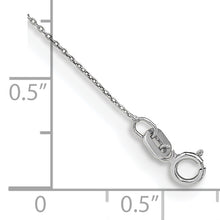 Load image into Gallery viewer, 14k WG .75mm Cable Pendant Chain Anklet