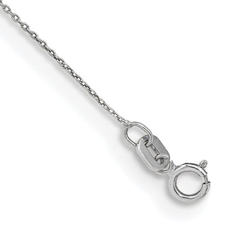 14k WG .75mm Cable Pendant Chain Anklet