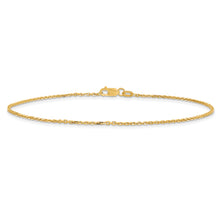 Load image into Gallery viewer, 14k 1.4mm D/C Round Open Link Cable Chain Anklet