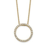 14K Lab Grown Diamond GH VS2/SI1, Circle Necklace