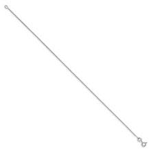 Cargar imagen en el visor de la galería, Sterling Silver Rhodium-plated 1mm Cable Chain Anklet