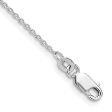 Load image into Gallery viewer, Sterling Silver Rhodium-plated 1.25mm Cable Chain Anklet