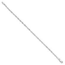 Load image into Gallery viewer, Sterling Silver 2mm Singapore Chain Anklet