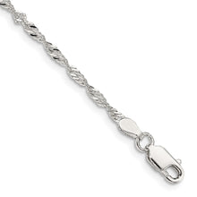Load image into Gallery viewer, Sterling Silver 2mm Singapore Chain Anklet