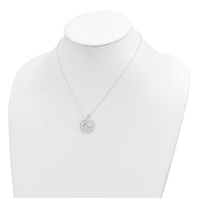 Cargar imagen en el visor de la galería, Sterling Silver Polished World 16in w/2 in ext. Necklace