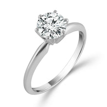 Diamond Solitaire Rings 0.50 Ct tw  14k White Gold