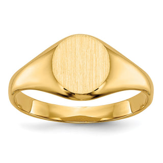 14k Childs Closed Back Signet Ring