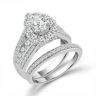Diamond Bridal Set 2.5 Ct tw 14k White Gold