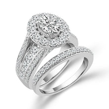 Cargar imagen en el visor de la galería, Diamond Bridal Set 2.5 Ct tw 14k White Gold