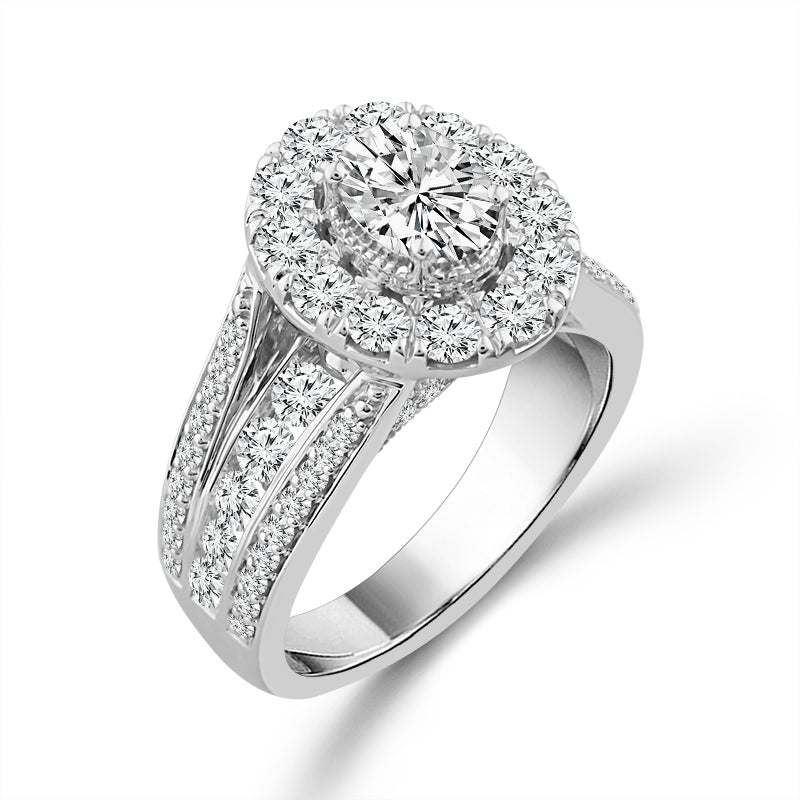 Diamond Bridal Set 2.5 Ct tw 14k White Gold