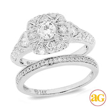 Cargar imagen en el visor de la galería, 14KW 1.10CTW DIAMOND BRIDAL SET