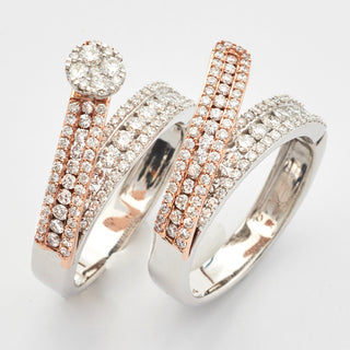 14KW+R  1.70CTW ROUND DIAMOND FLOWER