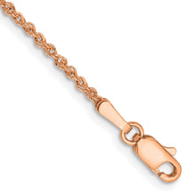 Load image into Gallery viewer, 14K Rose Gold 1.7mm Ropa Chain Anklet