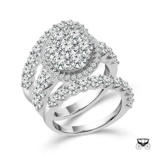Cargar imagen en el visor de la galería, Diamond Bridal Set 4.5 Ct tw 14k White Gold