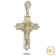 Load image into Gallery viewer, 10KY 0.50CTW DIAMOND CROSS WITH JESUS
