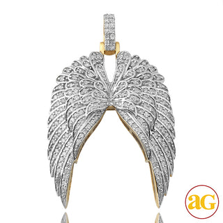 10KY 0.75CTW MICROPAVE DIAMOND DOUBLE ANGEL WING