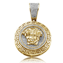 Load image into Gallery viewer, 10KY 0.55CTW DIAMOND MEDUSA MEDALLION WITH