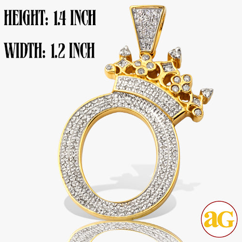 10KY 0.45CTW DIAMOND INITIAL WITH CROWN PENDANT - 10KY 0.45CTW DIAMOND INITIAL WITH CROWN PENDANT -