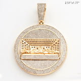 10KY 4.25CTW DIAMOND LAST SUPPER MEDALLION