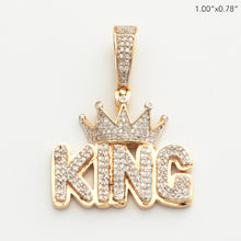 Load image into Gallery viewer, 10KY 0.35CTW MICROPAVE DIAMOND BUBBLE TEXT WITH