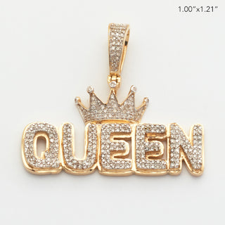 10KY 0.45CTW MICROPAVE DIAMOND BUBBLE TEXT WITH